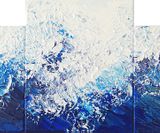 La mer – acrylique sur toile – tryptique – 30 x 60 cm